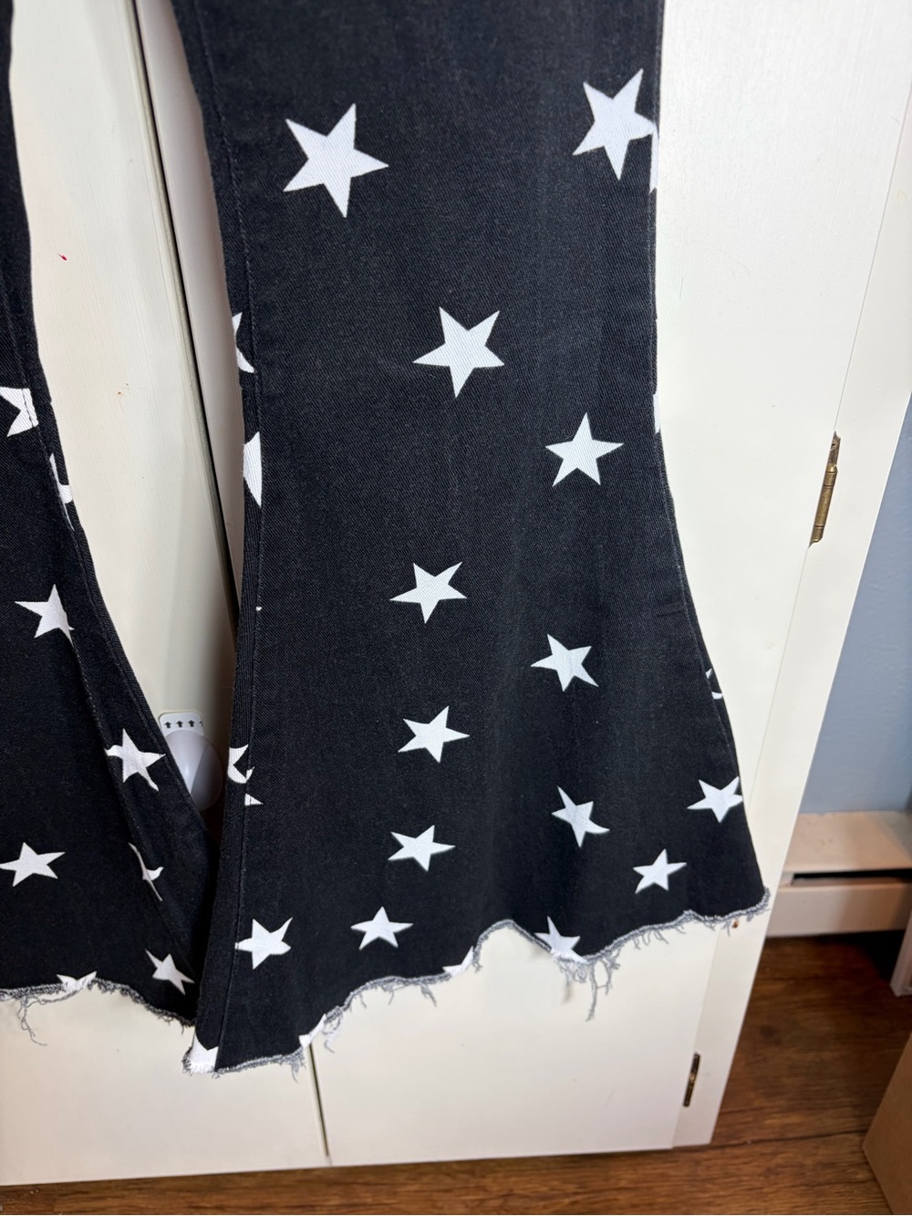 Altar’d State Black Star Print Flared Jeans - Picture 3 of 6